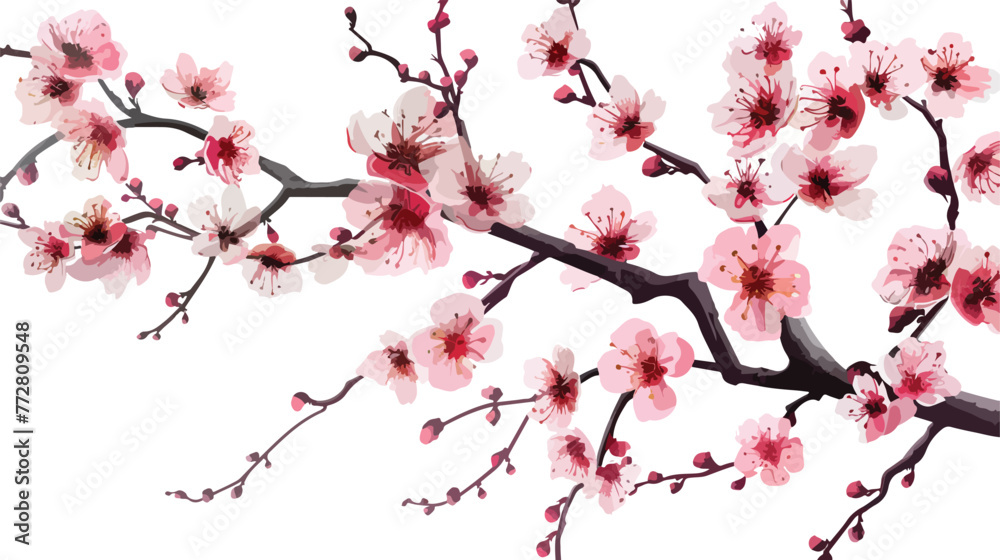 Abstract Floral Sakura Flower Japanese Natural Backgr