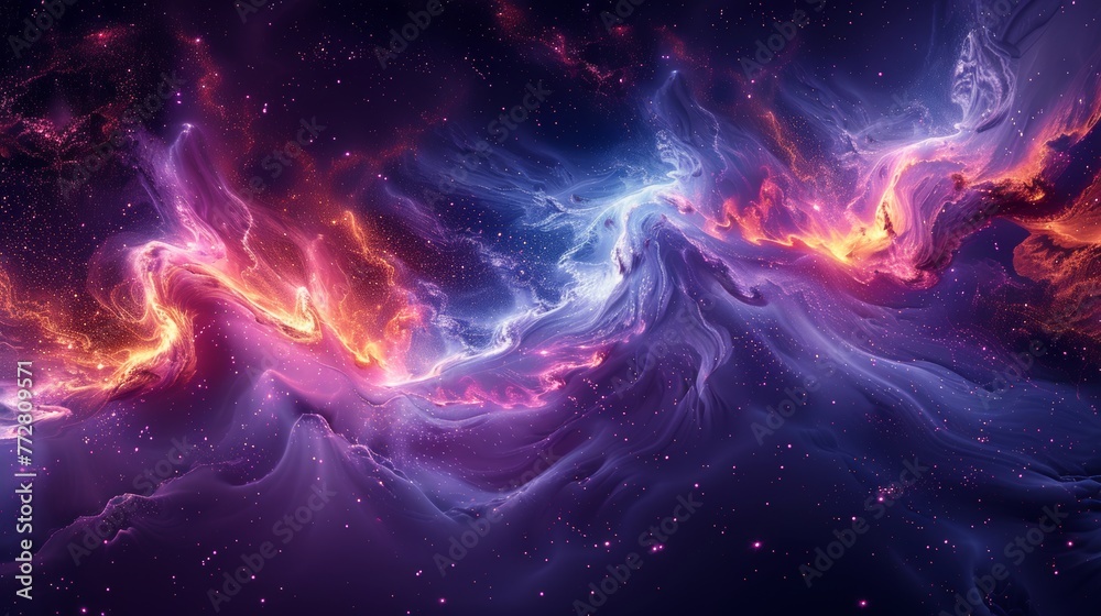 Cosmic nebula with vibrant colors