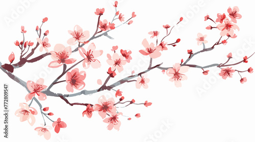 Abstract Floral Sakura Flower Japanese Natural Backgr