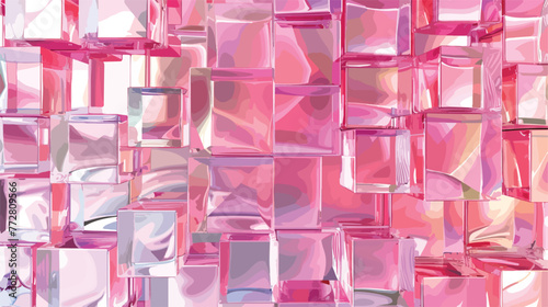 Abstract illustration of pink Glass Blocks background