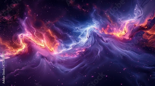 Cosmic nebula with vibrant colors