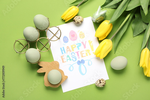 Happy easter greeting card ...