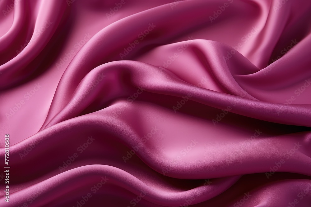 Fototapeta premium Closeup of rippled one color silk fabric Whole background Abstract background, AI generated