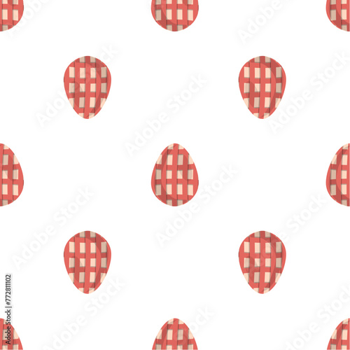 Illustration on theme seamless celebration holiday Easter with hunt colorful bright eggs