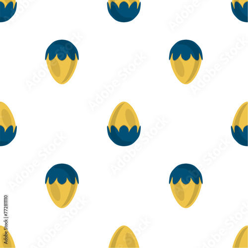 Illustration on theme seamless celebration holiday Easter with hunt colorful bright eggs