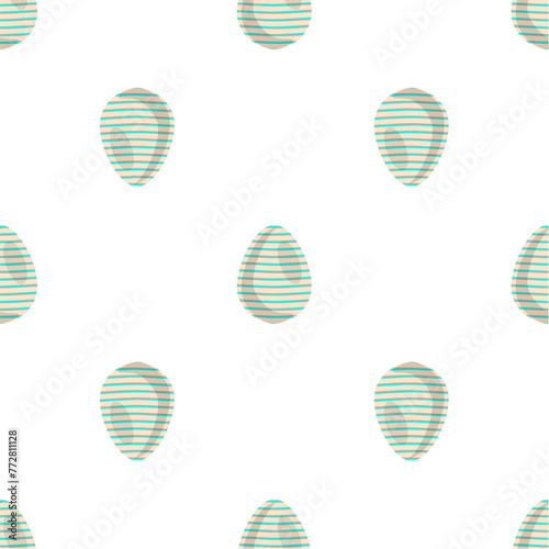Illustration on theme seamless celebration holiday Easter with hunt colorful bright eggs