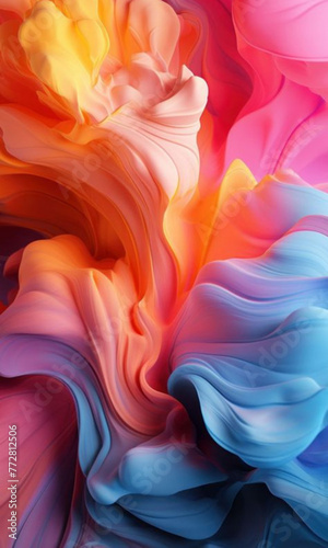colorful abstract background with a large, colorful flower