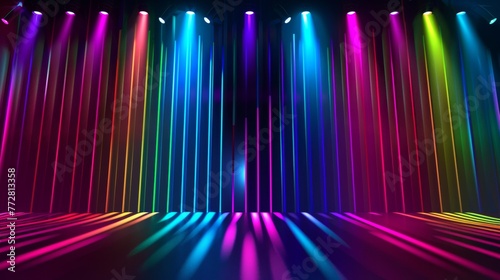 Colorful stage lights