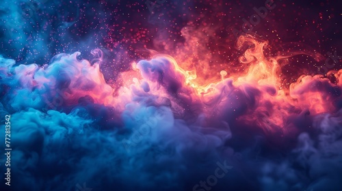 Abstract colorful smoke clouds © iVGraphic