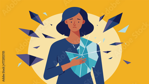 A person holding a broken mirror with fragmented pieces symbolizing the damaging effects of toxic family relationships on an individuals sense