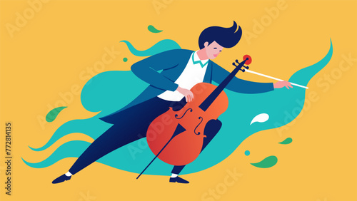 With each stroke of the bow on their cello the musicians movements become more fluid and effortless. They have entered a flow state where their photo