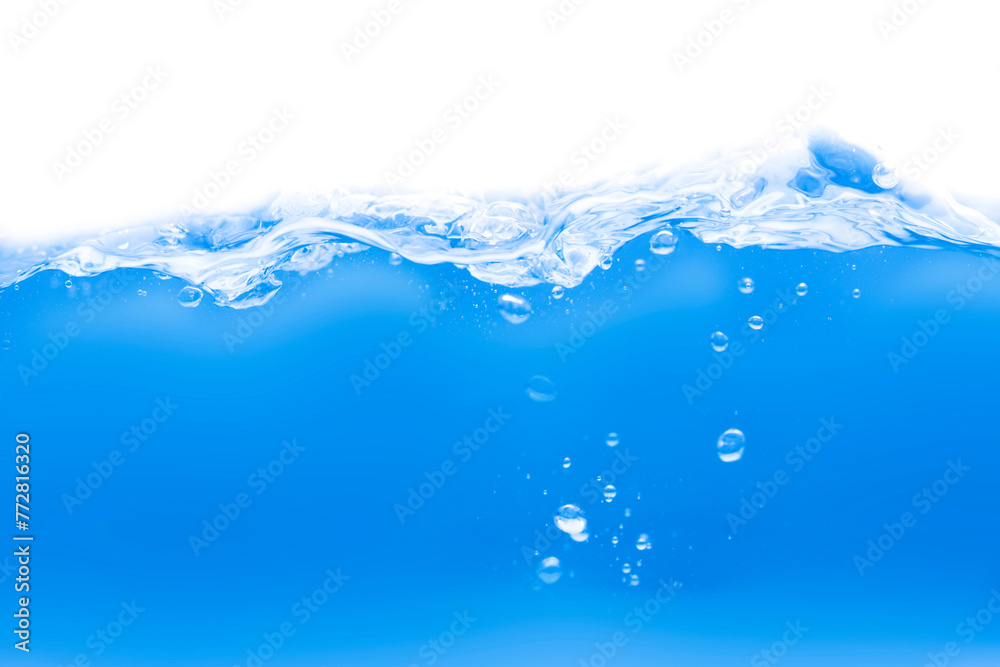 Clean water with water droplets and waves Clean water with water droplets and waves