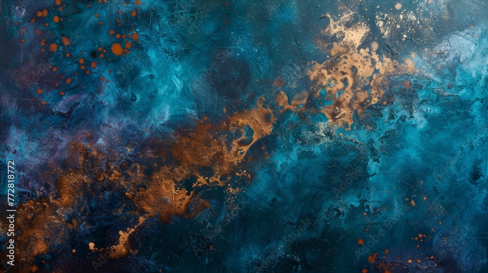 Abstract blue and orange texture