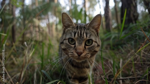 Tabby Cat's Exploration in the Wild - A Close Encounter Generative AI © Gelpi