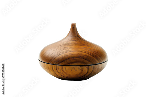Wooden Vase on White Surface