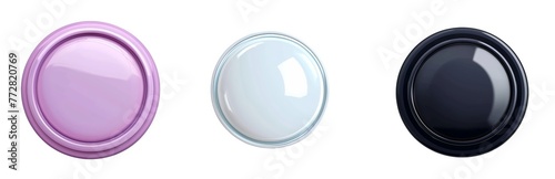 Set of 3D buttons