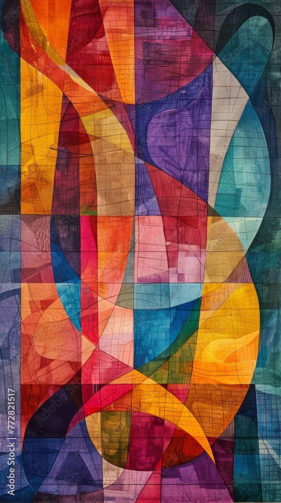 Abstract colorful textile art Abstract colorful textile art