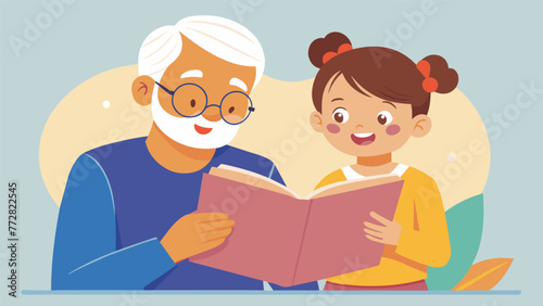 A shared love of reading spans the age gap as the grandparent and grandchild discuss their favorite parts of the book and eagerly anticipate