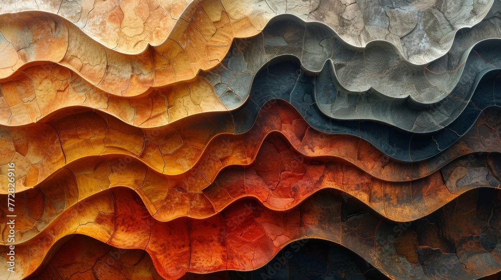 Abstract colorful wavy texture