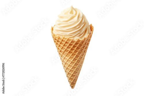 Whimsical Ice Cream Delight On a Blank Canvas. On a Clear PNG or White Background.