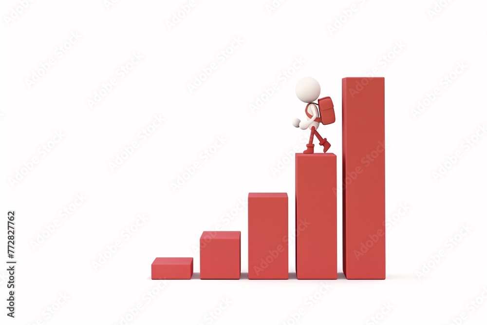 a cartoon character walking on a graph a cartoon character walking on a graph