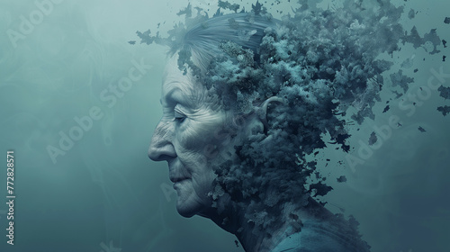 Conceptual image illustrating Alzheimer s and mental disorders