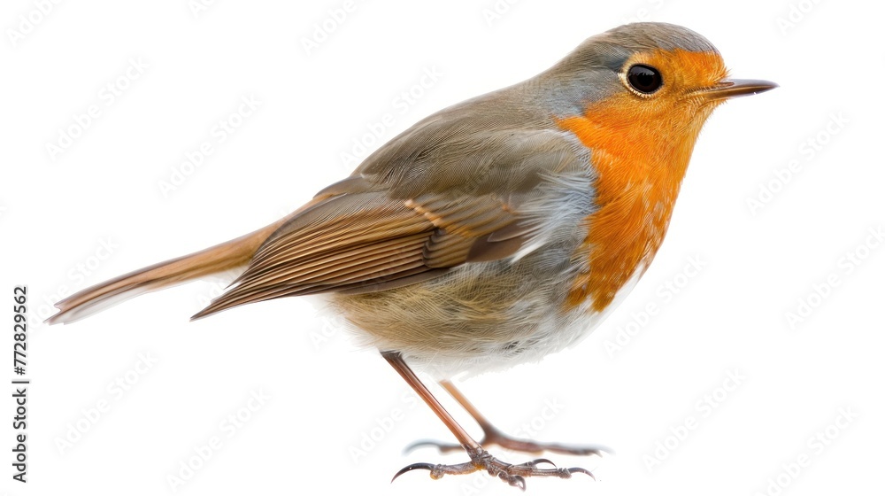 Curious Robin Perched Gracefully, A Portrait of Nature's Melody Generative AI Curious Robin Perched Gracefully, A Portrait of Nature's Melody Generative AI
