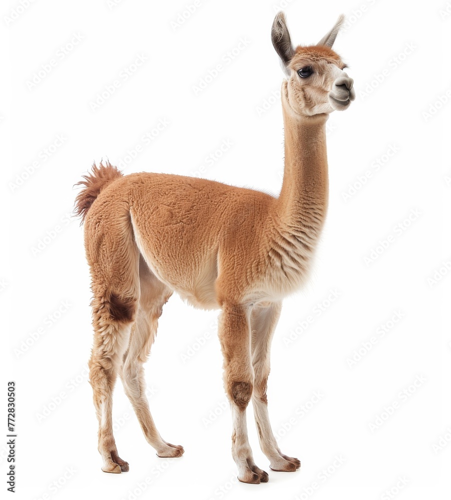 Obraz premium alpaca on white background isolated