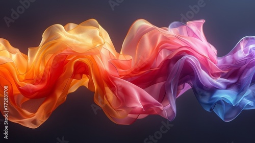 Abstract colorful fabric waves