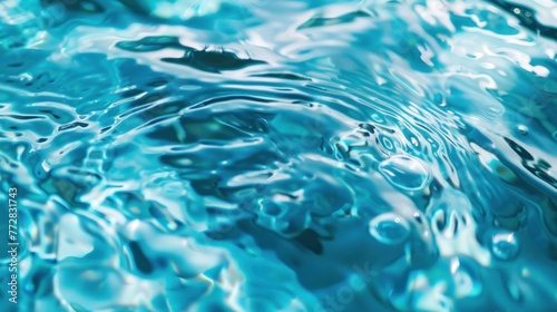 Glistening Serenity: Crystalline Water Ripples Under Soft Light - Generative AI