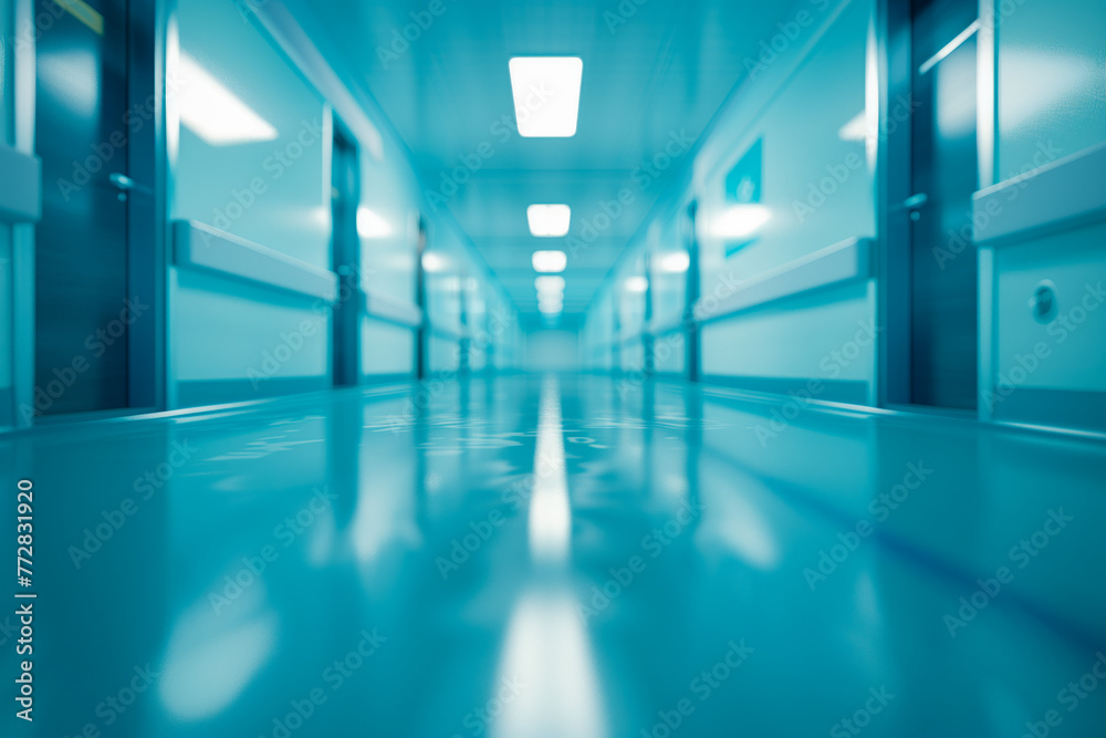 Abstract blur luxury hospital corridor. Blur clinic interior background with defocused effect. Healthcare and medical concept Abstract blur luxury hospital corridor. Blur clinic interior background with defocused effect. Healthcare and medical concept