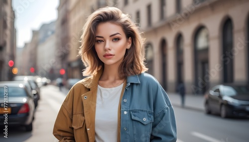 woman walking on the street