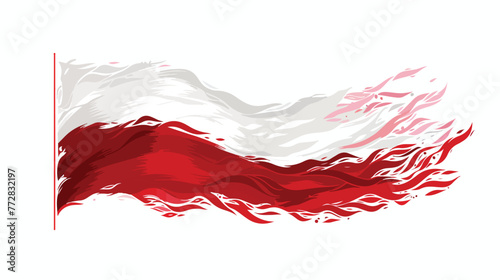 Bahrain Flag with Abstract Nigeria Flag Illustration