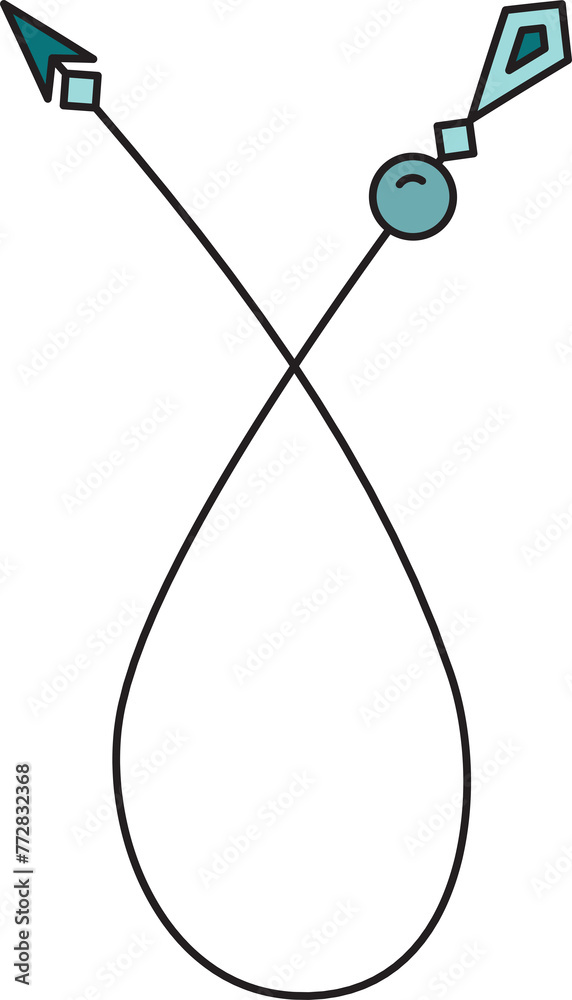 Decorative Curved Arrow Illustration Decorative Curved Arrow Illustration