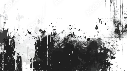 Black and white dark grunge texture Flat vector 