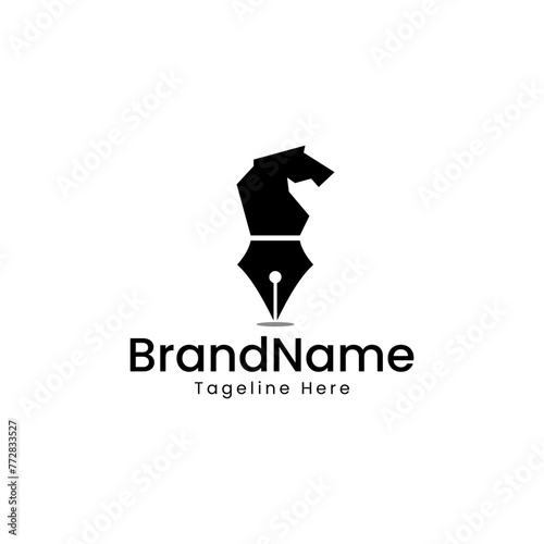 vector Horse Pen logo design icon element 