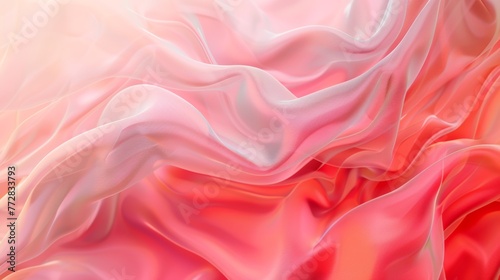 Abstract pink and white flowing fabric background