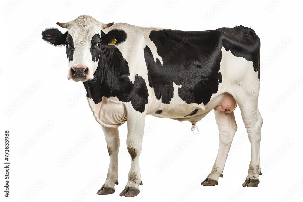 cow on white background isolated