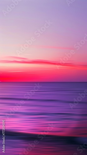 Abstract blurred ocean waves at sunset