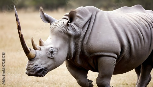 A Rhinoceros With A Majestic Horn © Muniba