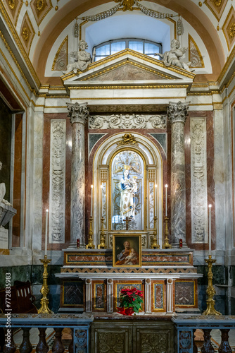 ornate side chapel in the Palermo Cathedral