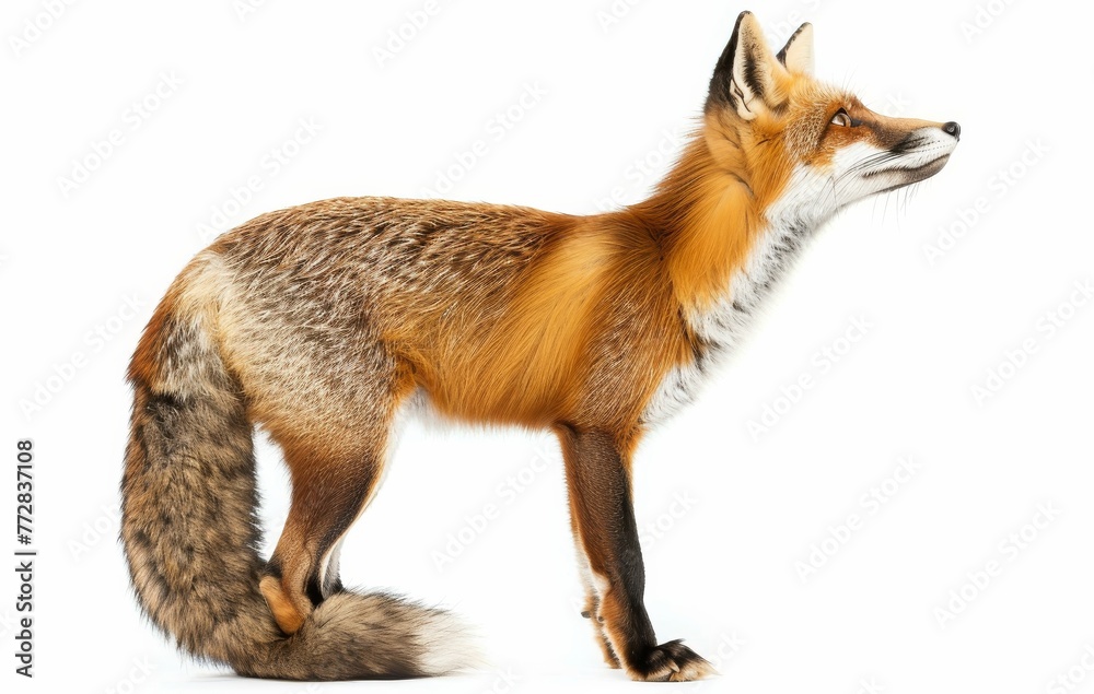 fox on white background isolated fox on white background isolated