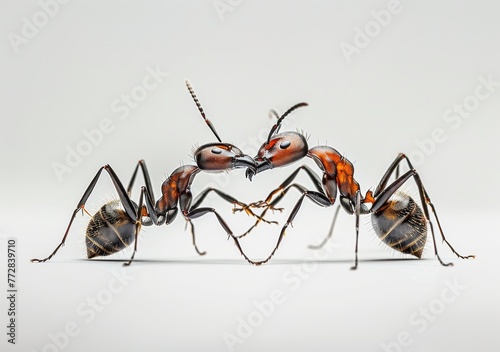 ants on a white background isolated