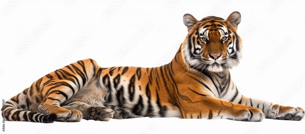 tiger on white background isolated