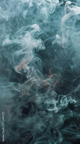 Abstract smoke patterns on a dark background