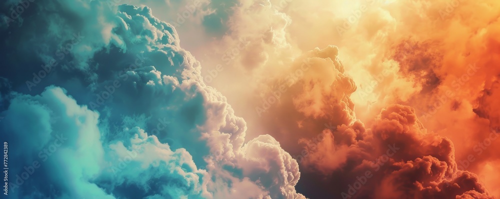 Colorful cloudscape at sunset - obrazy, fototapety, plakaty 
