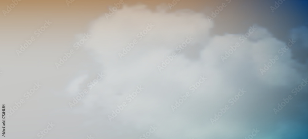 Modern colorful gradient background with clouds