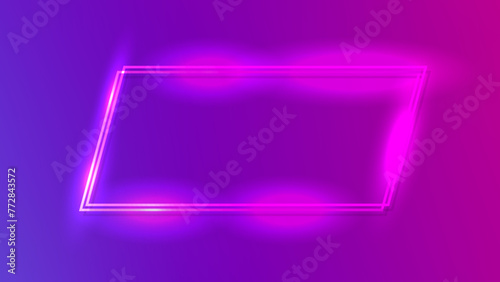 Neon double quadrangle frame