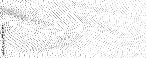 Halftone monochrome background with flowing dots photo