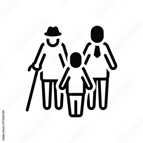 Black solid icon for generation